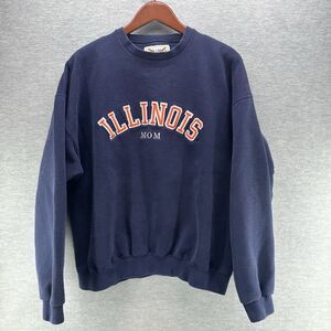 Illinois Mom Navy Blue Crew Neck Sweater